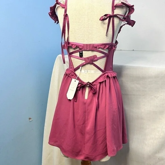 For Love & Lemons Camila Sleeved Slip Dress size small. - Picture 5 of 12